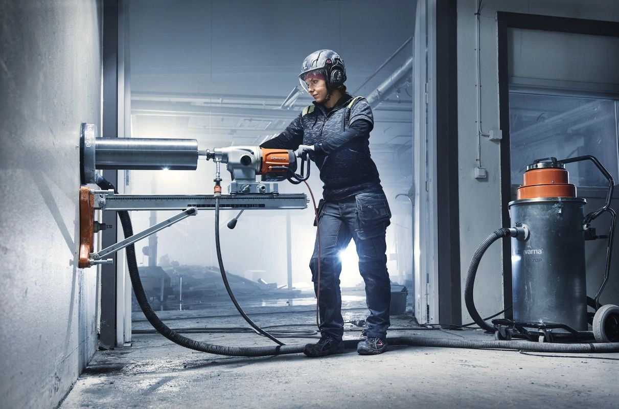 Drilling in different materials: concrete