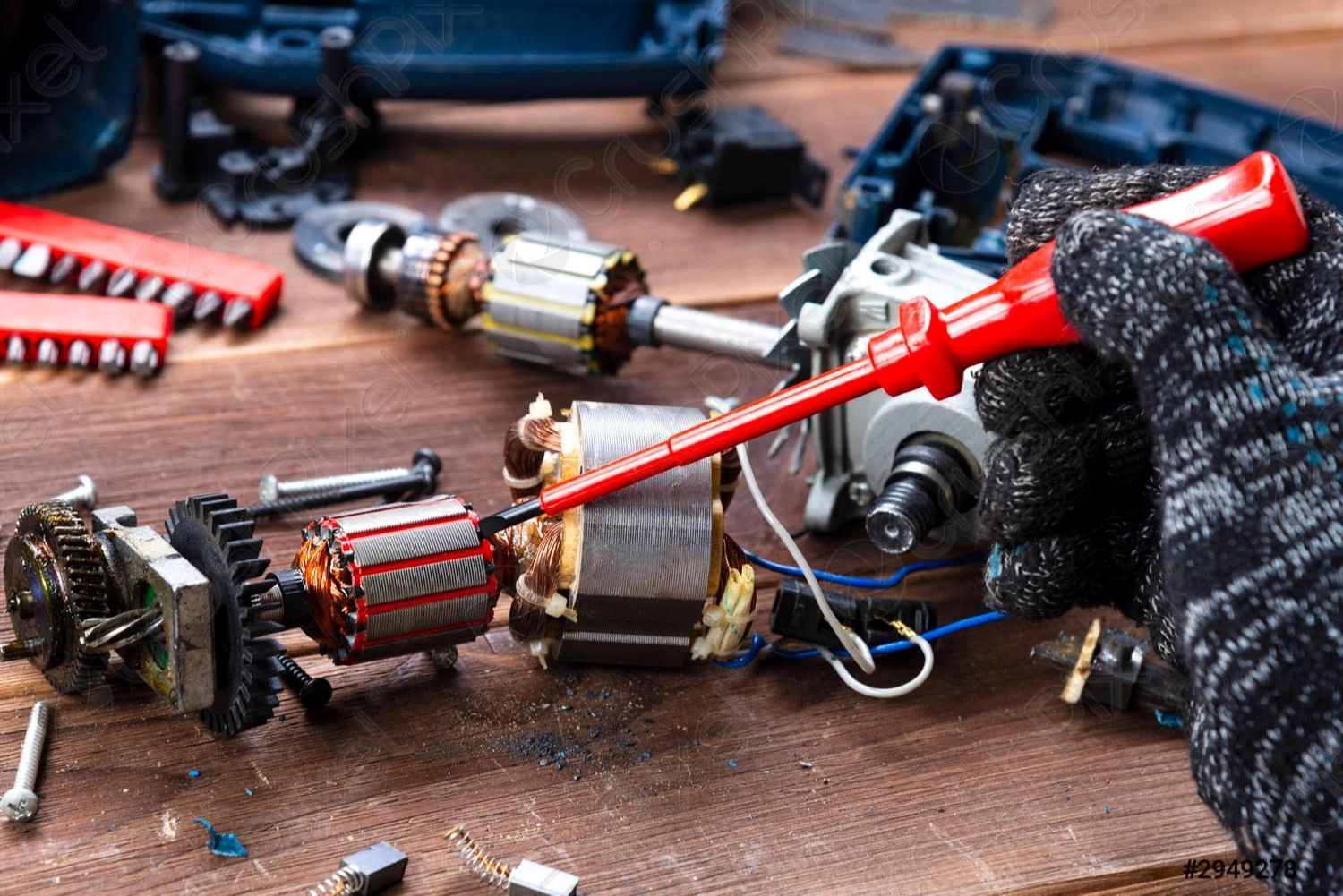 Magnetic drill repair with original parts